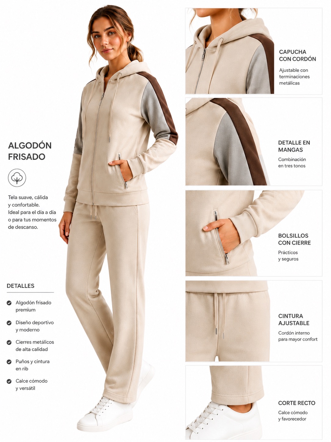 Conjunto algodón frizado☃️